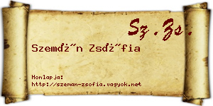 Szemán Zsófia névjegykártya