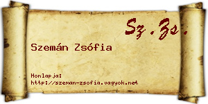 Szemán Zsófia névjegykártya