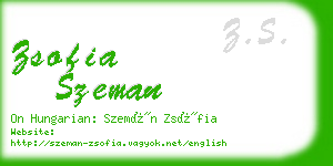 zsofia szeman business card